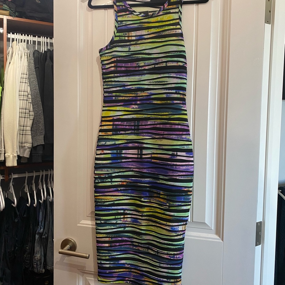 Silver Icing midi fitted dress